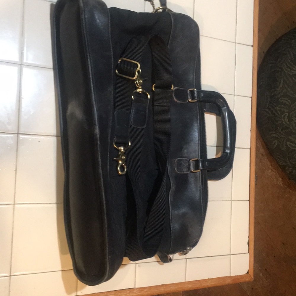 Vtg Coach ballistic nylon leather bag